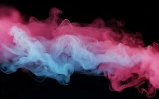 High-Resolution Pink and Blue Smoke on a Serene Background, Evoking a Dreamy and Peaceful Atmosphere photo