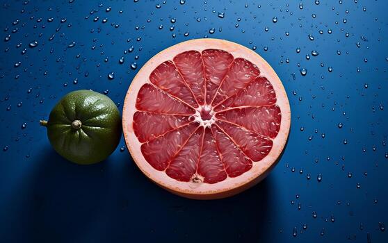 A professional photo of a grapefruit on a white background, Generative Ai