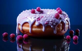 A professional photo of a glazed donut, Generative Ai