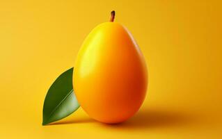 An illustration of a mango with a minimalist style, Generative Ai photo