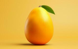 An illustration of a mango with a minimalist style, Generative Ai photo