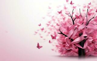 Breast cancer awareness and October Pink day, world cancer day photo