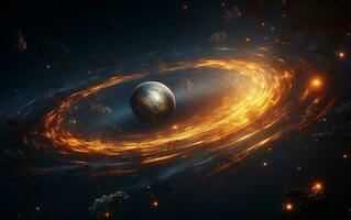 Celestial Odyssey HD Outer Space Wallpapers Generative Ai photo