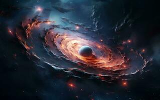 Celestial Odyssey HD Outer Space Wallpapers Generative Ai photo