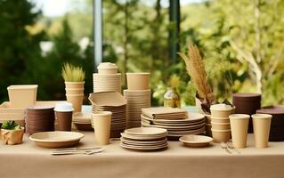 Eco-Friendly Creation A Photo of a Unique Craft Using Disposable Items. Generative Ai