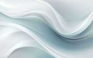 Flowing Ivory Abstraction White Vector Background. Generative Ai photo