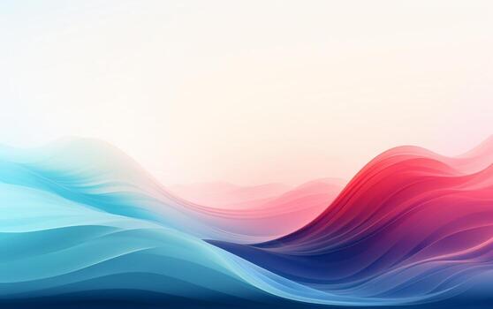 Minimal Abstract Waves on Light Background photo