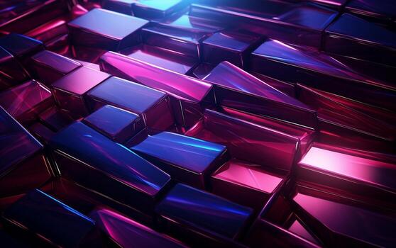 Purple and Blue Abstract Artistic Rendering, Generative Ai photo