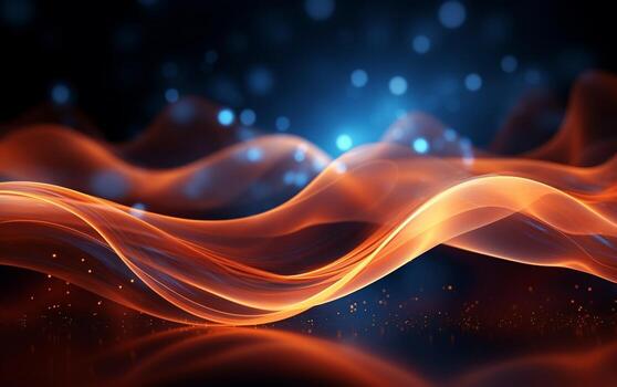 Magic Wave Energy and Light Background, Generative Ai photo