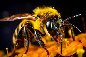 Award-Winning Photography of an Elegant Bumble Bee, Generative AI photo