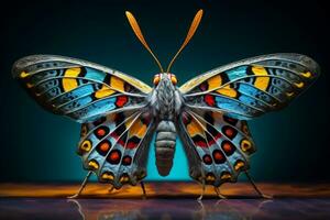 Award-Winning Photography of Picasso Moth Macro, Generative AI photo