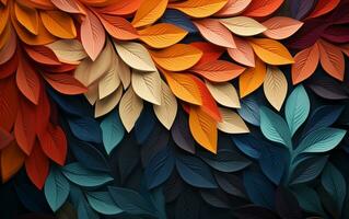 Overlapping Abstract Paper Cuts, Generative Ai photo