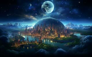 Earth's Dynamic Beauty in Animated Photography, Generative Ai photo