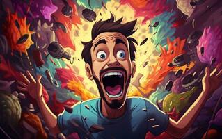 Creating a Playful Cartoon style Poster with Dynamic Edits, Generative Ai photo