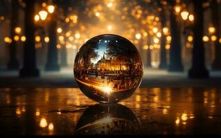 Crystal Ball Predicting Destiny and Guessing the Future, Generative Ai photo