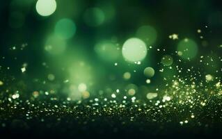 Vivid Green Minimalistic Abstract on Bright Background. Generative Ai photo
