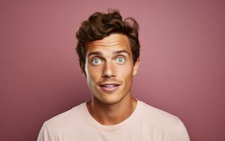 Young Male Model on solid background indoor Studio photo