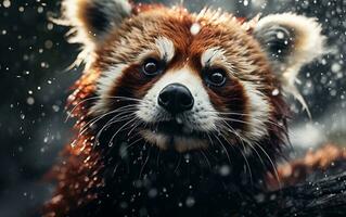 Captivating Pictures of the Red Panda. Generative By Ai. photo