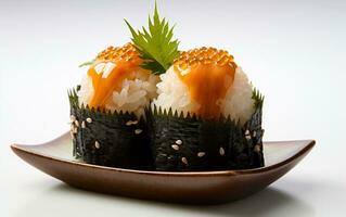 Product Photography of a uni sea urchin sushi photo