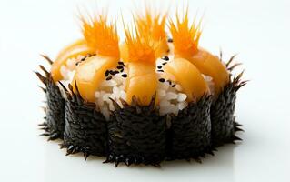 Product Photography of a uni sea urchin sushi photo