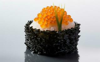 Product Photography of a uni sea urchin sushi photo