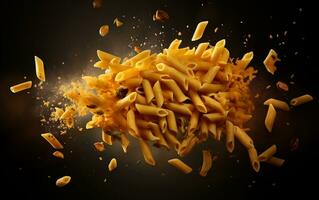 Large, Juicy, and Smoky An Appetizing Pasta Presentation. Generative By Ai photo