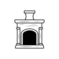 Fireplace Vector Illustration photo