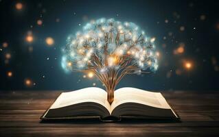 Virtual Brain A Creative Reading Experience. Generative By Ai photo