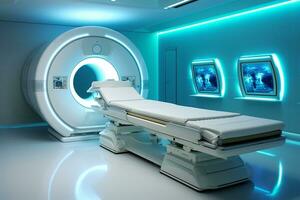 High-Tech CT Scan Room in Modern Hospital. Generative By Ai photo