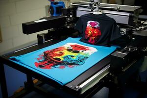 el poliimpresión dtg impresora para ropa. generativo por ai foto