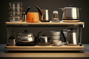 Modern Cooking Equipment in a Tidy Kitchen. Generative By Ai photo