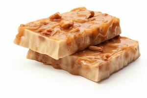 Turron Isolated on a Transparent Background. Generative By Ai photo