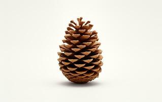 Pine Cone on a White Background. Generative By Ai photo