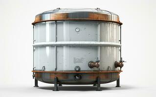 Cistern Tank on a White Background. Generative By Ai photo