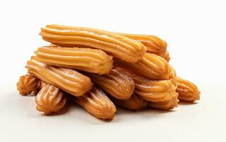 Churros on a White Background. Generative By Ai photo