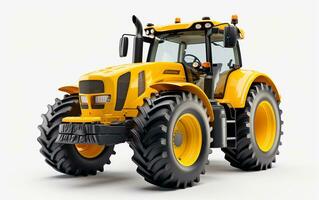 A Farm Tractor on a White Background. Generative By Ai photo