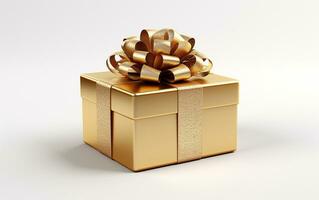 A Gift Box on a White Background. Generative By Ai photo