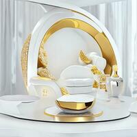 Photo luxury modern wedding style futuristic event chair AI generated