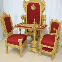 Luxury classical antique armchair for modern designed interior photo