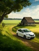 A beautiful BMW car in a beautiful setting photo