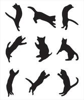 Cat Silhouette Vector Bundle