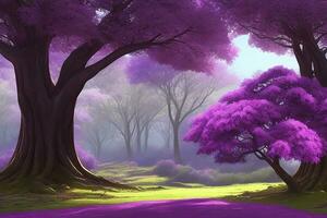 Colorful Tree Natural Scenery Magic Style Scene photo