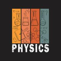 physics typography t-shirt vector design