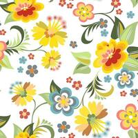 pattern colorful design background texture textile floral flower vector