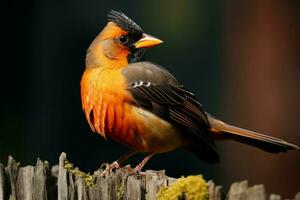 Turdus merula, the common blackbird, a melodious member of Turdidae AI Generated photo