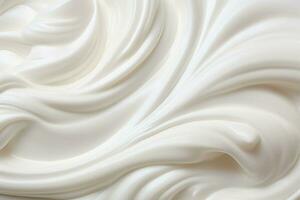 Whirling milk cream. Splashing milk texture. AI generated photo