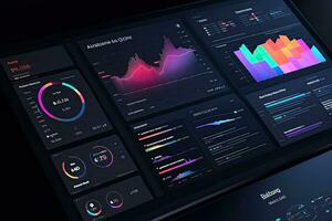 Data analysis and strategic decision making in business management. Generative AI illustration photo