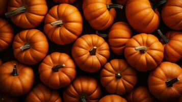 A lot of orange pumpkins. Generative AI photo