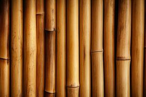 antiguo marrón tono bambú tablón cerca textura. ai generado foto