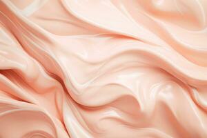 Beauty tinted cream texture. Skincare cosmetics background. Generative AI photo